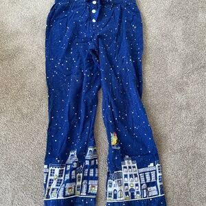 nick and nora starry night flannel pajama set women’s large